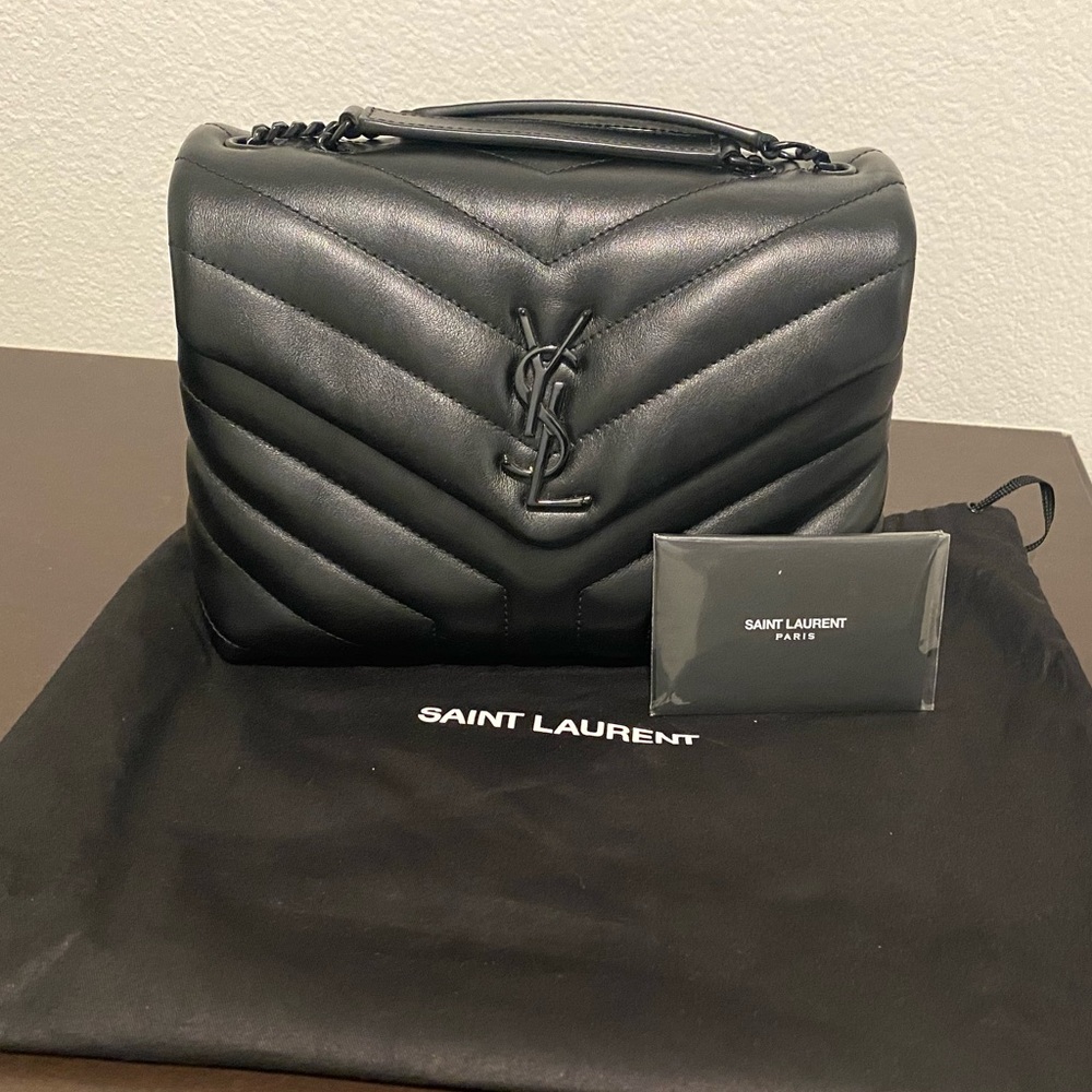 Authentic YSL Loulou Small Quilted Leather Crossbody, new with tags